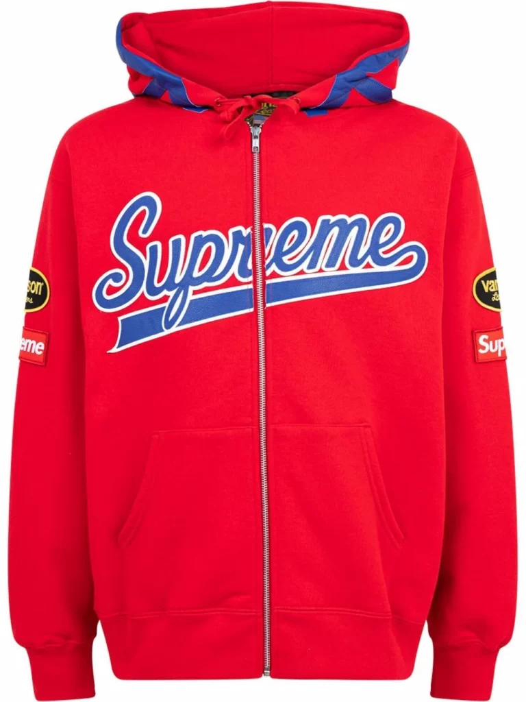 Supreme x Vanson Leathers Spider zip-up hoodie插图