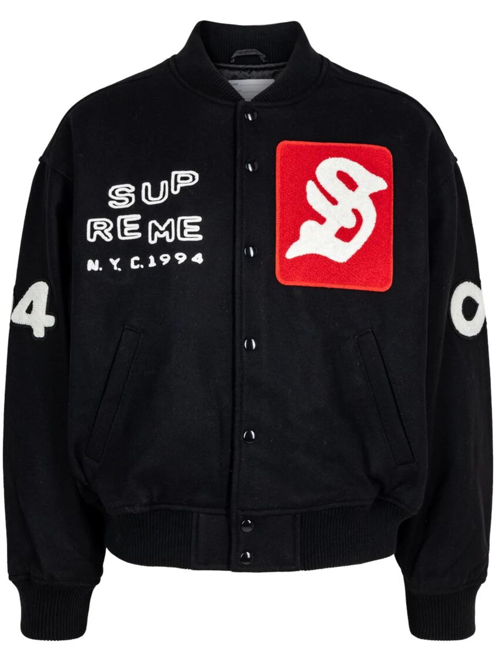 Supreme Tourist Varsity “Black” Jacket: The Ultimate Blend of Streetwear and Classic Style缩略图