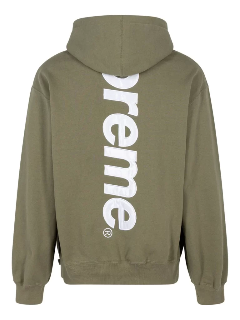 Supreme satin appliqué “FW23 – Light Olive” hoodie插图